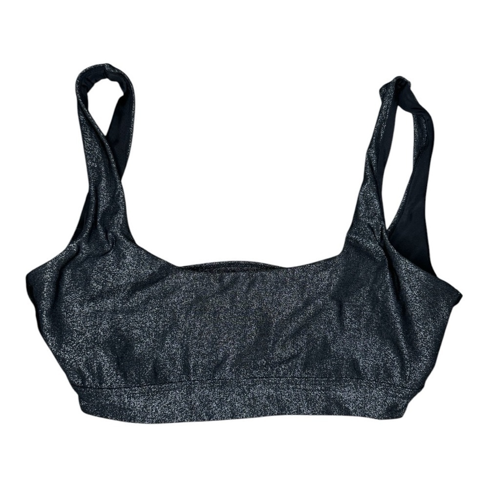 L.A. Hearts Pac Sun Black Sparkle Bikini Top